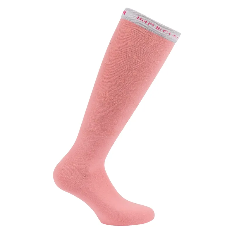 Imperial Riding Pretty Woman Design Socks - Grey/Pink
